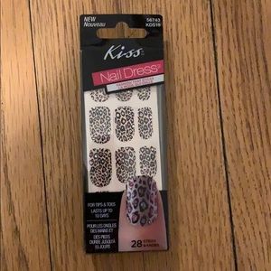 Kiss Nail Dress - leopard print nail art
